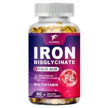 Iron Capsules, With Vitamin C, Red Blood Cell Support, Energy Production, For Women - 1瓶 - 查看 8