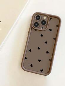 1个棕色心形极简全包覆TPU防震手机壳，兼容 16、15、14、13、12、11 Pro Max - 彩色 - 查看 4