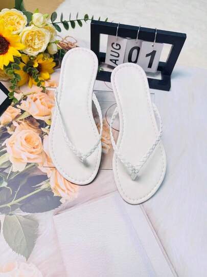 2026新款加大码女士编织细节人字拖凉鞋 | 度假凉鞋