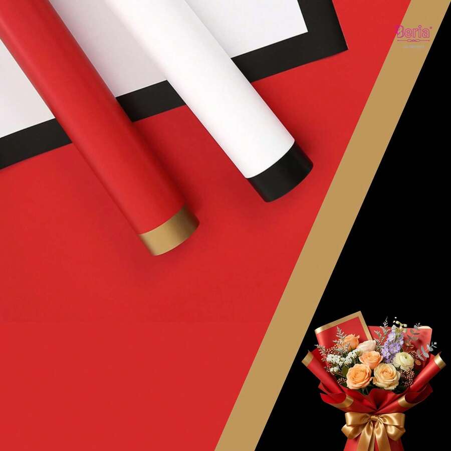 Papel Coreano Premium para Ramos Florales / Envoltura Elegante para Regalos y Eventos / Material grueso y Resistente / 5, 10 y 20 piezas - 5Pcs - Ver 1