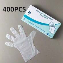 200/400pcs  Transparent Skin Friendly Protective Gloves: Skin Friendly, Flexible, Catering, Cleaning, Baking, Household All-Around Protection Gloves Tattoo Supplies Household Items - Transparent - View 4