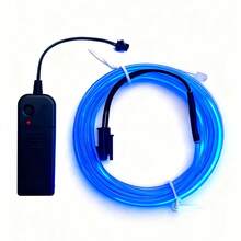 1pc, 9.84ft/3 Meters Bright Neon Rope Light - Holiday Decor Lighting, Bedroom Decor - Battery Powered, Flashing, Electronically Generated Light Source, With Cool Small Devices Included - Color - View 14