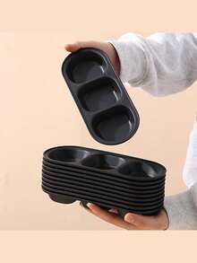 Bộ 1/2 bát đựng gia vị bằng nhựa đen có ngăn, khay đựng đồ ăn nhẹ hình bầu dục, có thể tái sử dụng, an toàn với máy rửa chén, thích hợp đựng nước tương, gia vị, đồ ăn nhẹ, dùng trong tiệc tùng, nhà bếp, sushi, nước chấm, trái cây, đồ nướng, món tráng miệng. - Nhiều màu - Xem 2
