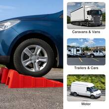 Capacity Kerb Ramp – 2.5 Ton 3-Step Ramps For Motorhome, Campervan & Trailer Levelling - Rojo - Ver 4