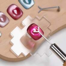 4 Kiểu Vẽ Móng Mắt Mèo Hình Chữ Y _ Dụng Cụ Hỗ Trợ Vẽ Móng Mắt Mèo Dễ Thương, Bộ Dụng Cụ Tạo Đường Viền Móng Mắt Mèo Kiểu Pháp Hình Trái Tim Thanh Lịch, Dụng Cụ Tạo Kiểu Móng Nghệ Thuật Trang Trí Móng Tay - Bạc - Xem 5