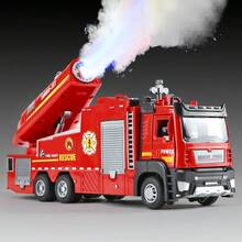 UINLE Baby Children's Simulation Rescue Toy Car, Alloy Spray Fire Truck - Equipped With Sound, Light, And Music, Alloy Flatbed Trailer, Animal Transport Truck, Simulates Real Rescue Scenarios, Enhances Children's Hands-On Skills And Cognitive Thinking, Parent-Child Interaction, The Best Choice For Holiday Gifts - Multicolor - View 11