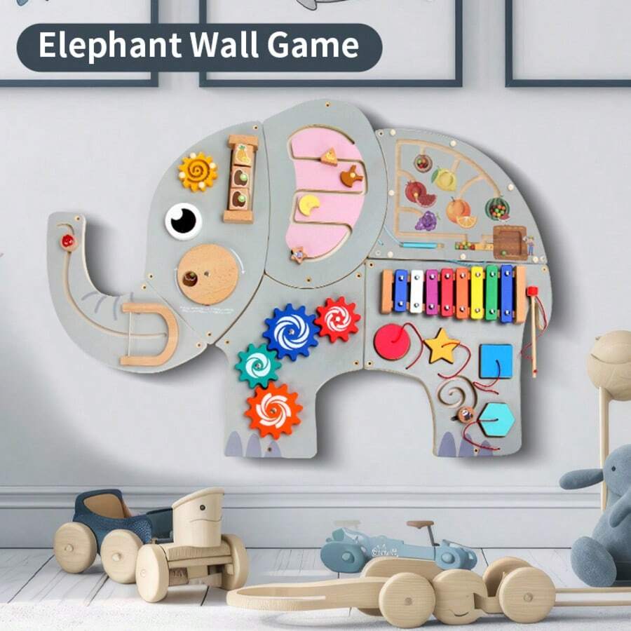 Children's Wooden Corridor Wall Decor, Educational Toys For Preschool Wall Decoration, Puzzle Games - Multicolor - View 1