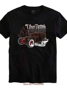 2026 Young Girl's Boy's Graphic Print Tops, Von Car Dutch Men Unisex Black Shirt Tween Y2K Streetwear Spring Summer Outfits, Easy Comfort, Spring Summer Layers For Girls, Stylish Kids, Casual Wear, Kids Graphic Tees, Back To School, Spring Clothes Kids Girls Clothing Mommy And Daughter Matching Outfit Size 4Y-13Y, S-XXXL, Men Clothing, Tops For Women, Unisex Graphic T Shirt, Perfect Gift For Back To School And Mother's Day, Can Be Matched With Parent-Child Outfits - 黑色 - 查看 1