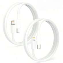 MFIGIGK 白色 PVC 数据线 1-2 条装 6.6 英尺/200 厘米 高效数据传输和快速充电线 兼容 14 系列、13/12/11/XS/XR/8/7/6 妇女节礼物 生日 周年纪念日 - 白色 - 查看 9