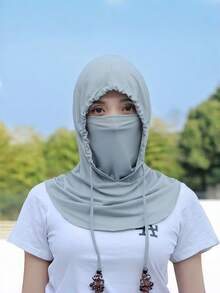 1 Piece / 2 Pieces Set Summer Sunshade Face Mask That Covers The Face And Neck, Providing All-Round Protection. Lightweight, Silky, Breathable, Cool-Feeling, Complete Face Mask. - Multicolor - View 11