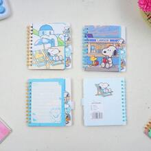 SNOOPY 1pc A7 Classification Coil Cartoon Creative Cute Student Notebook Random Style - Multicolor - View 3