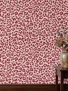 17.32英寸 x 393.7英寸 时尚豹纹PVC装饰壁纸，防水乙烯基自粘壁纸，DIY即撕即贴壁纸，黄色豹纹图案，适合卧室装饰 - 彩色 - 查看 6