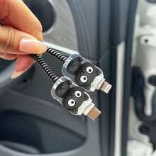 3个波浪猫TPU线缆保护套，耐用ABS材质线缆套管，兼容苹果18W/20W充电器，保护充电线免受损坏 - 彩色 - 查看 4