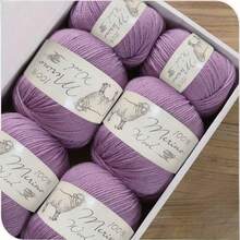 【柔软美利奴羊毛线】6卷100%美利奴羊毛线 | 柔软舒适，适合编织毛衣、围巾、帽子、工艺品 - 总重500克/1.1磅 - A - 查看 13