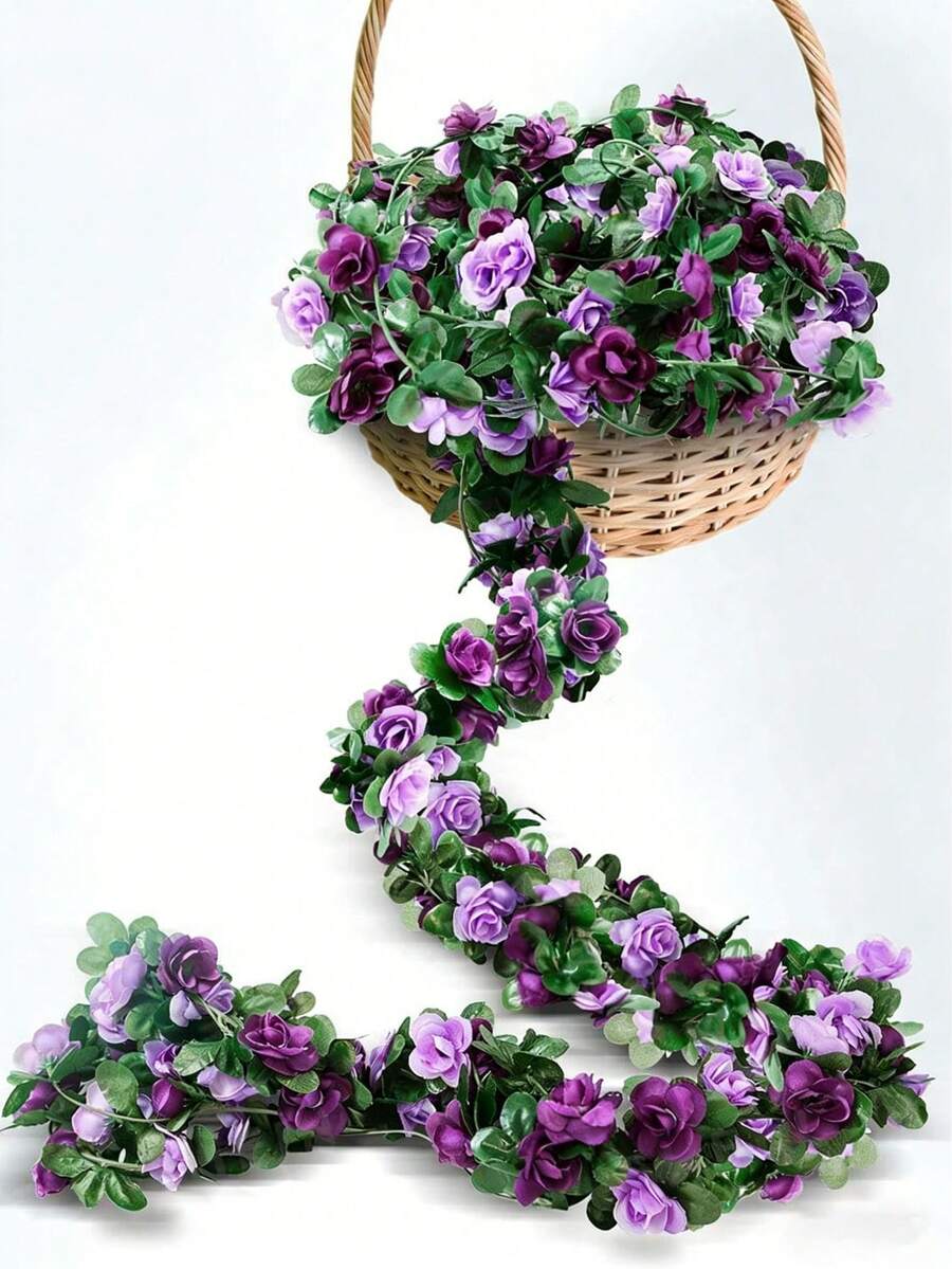 Dây hoa hồng nhân tạo (1/3/5 bông), thích hợp trang trí tiệc cưới, phòng ngủ, phòng khách, phòng tắm, treo tường, sân vườn, trường học, tiệc sinh nhật, ngày lễ tình nhân, Giáng sinh, năm mới. - Nhiều màu - Xem 1