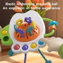 Baby Pull Rope Toy, Infant Busy Board Toy, Made Of ABS Material, Gift For Babies - Multicolor - View 6