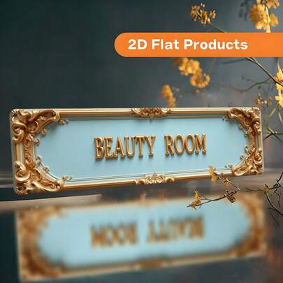 2D Flat, Vintage "BEAUTY ROON" Sign, Size (10x40cm/3.9x15.7in), Rustic Decorative Plaque With Ornate Frame, Easy To Install Indoor/Outdoor Hanging, Suitable For Home, Farmhouse, Cafe, Garage, Porch And Bar - Durable Multipurpose Gift Idea, 2D Flat, Easy To Install Plaque, Multipurpose Wall Art, Retro Metal Sign, Flat Wall Hanging, Vintage Aesthetics, Farmhouse Style Design, Corrosion Resistant Decor