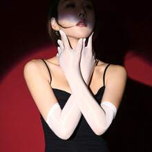 1双高端优雅亲吻瓷白5D超薄纯丝袜，带香味丝滑性感高弹透气光泽手套 - 彩色 - 查看 7