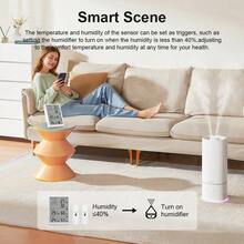 WiFi Smart Temperature & Humidity Monitor Set – 1 Display + 3 Sensors, Wireless 433MHz, APP Remote Viewing, Works With Alexa, Data Storage & Export, Temperature/Humidity Alarm, Smart Scene Automation, Weather Station Function, For Home Greenhouse Wine Cellar - Multicolor - View 11