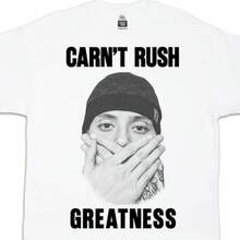Central Cee "Can't Rush Greatness" T-Shirt Streetwear Graphic Tee UK Rap Inspired Shirt - 白色 - 查看 1