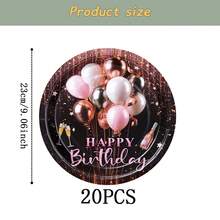 Birthday Party Disposable Tableware Set, 7/9 Inch Party Plates, Disposable Paper Plates, Cups, Napkins, Suitable For Holidays, Weddings, Engagements, Birthdays, Parties, Celebrations - Multicolor - View 13