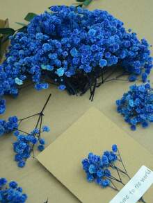 25/50/100/150/300pcs Mini Baby's Breath And Other Artificial Flowers - For Arts And Crafts, Hair Accessories, Wedding Wreaths, Table Flowers, Home Decor, Etc. - Deep Royal Blue - View 8