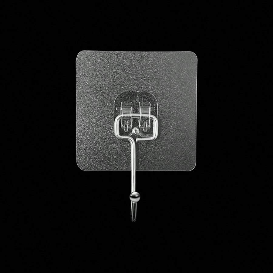 11个金属强力粘钩，免钻孔无损墙面安装挂钩，防水浴室浴袍挂钩，厨房收纳挂钩，透明贴纸不留痕迹 - 查看 1