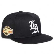 1pc Men's Gothic LA Snapback Hat, Personalized Embroidered Letter Baseball Cap, Street Fashion Casual Hat For Spring, Autumn, Travel, Beach Vacation,Summer,Holiday - Multicolor - View 5