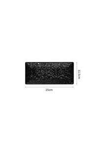 Japanese Style Rectangular Plastic Plate, High-End Household Dining Plate, Sushi Plate, Dessert Plate, Steak Plate, Western Dish Plate; Long Rectangular Western Dining Plate, Household Fruit & Vegetable Plate - Black - View 10