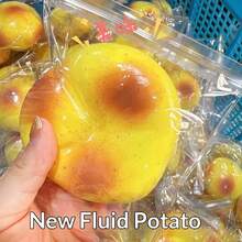 1pc Slow Rebound Realistic Food Themed Stress Relief Squeezy Toy - Fluid Potato - Multicolor - View 13