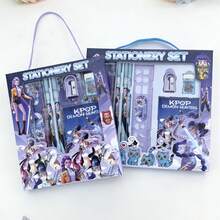 KPOP-Themed Stationery Set - Vibrant K-Pop Idol Group Artistic Design Merchandise, High-Quality Durable Supplies, Gift Box Packaging, Ideal For Back To School, Daily Study, Desk Organization And Creative Projects, Perfect Gift For K-Pop Fans, Idol Group Enthusiasts, Students, Stationery Lovers And Collectors - Multicolor - View 2