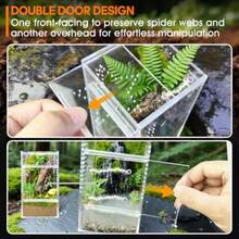 Jumping Spider Enclosure Small Acrylic Spider Terrarium Tarantula Spider Box Magnetic Front And Top Opening Bug Habitat For Jumping Spiders Tarantulas Praying Mantis Snails - Without Kit - View 4