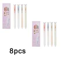 8支/4支/2支/1支 旋转蝴蝶渐变色中性笔 可伸缩中性笔 高性价比速干笔 0.5mm中性笔 开学必备 学生小礼物 办公签名笔 - 蝴蝶按壓筆 - 查看 7