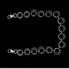 Dây xích quần hai vòng tối giản - Dây xích thắt lưng phong cách Gothic Punk cho quần jeans, thép không gỉ chấm bi, phù hợp mọi mùa. - Bạc - Xem 4