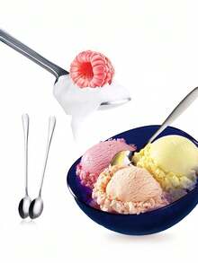 4pcs Long Handle Iced Tea Spoons, 7.8 Inch Length, Coffee Spoon, Ice Cream Spoon, Mixing Spoon, Stainless Steel Cocktail Stirrer - Multicolor - View 5