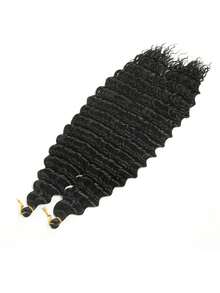 3件套30英寸深波浪钩编假发 - 自然卷曲合成接发，采用耐热纤维，适合女性日常佩戴和派对造型 - 彩色 - 查看 6