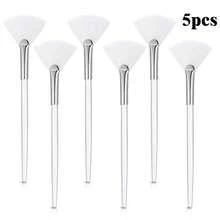 1/3/5/10/20pcs Fan-Shaped Makeup Brushes, Face Mask Application Brushes, Soft Cosmetic Skincare Tools, Acid Brushes For Beauticians, Suitable For Mud Masks, Toners, Creams, Spa Skincare Tools - Multicolor - View 27
