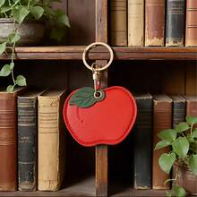 Móc khóa hình trái cây dễ thương làm từ da, dâu tây, táo, chuối, dưa hấu, phụ kiện túi xách - Nhiều màu - Xem 13