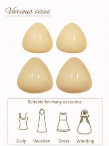 Upgraded Version,Double-Sided Sticky Bra Inserts,Snowy Sticky Bra Inserts,Sticky Bra Push Up, Self Adhesive Pads Ultra Instant Lift Bra, Push Up Bikini Pads Sports Bra Swimsuit - Gầy - Xem 5
