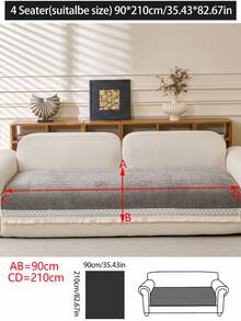 1 chiếc vỏ đệm sofa bằng vải chenille mềm mại, bảo vệ ghế sofa đa năng dùng được cả bốn mùa, vỏ bọc sofa chống trượt tối giản hiện đại, chống bụi và có thể giặt được, tươi mới và thời trang, thân thiện với thú cưng, phù hợp với sofa hình chữ L và sofa 1/2/3/4 chỗ ngồi. - Màu xám đen - Xem 17