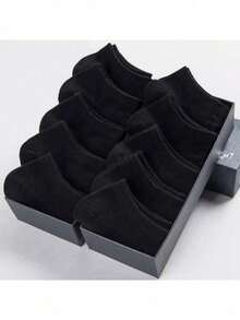 10 Pairs Unisex Solid Color Comfortable Lightweight Low-Cut Socks - Multicolor - View 5