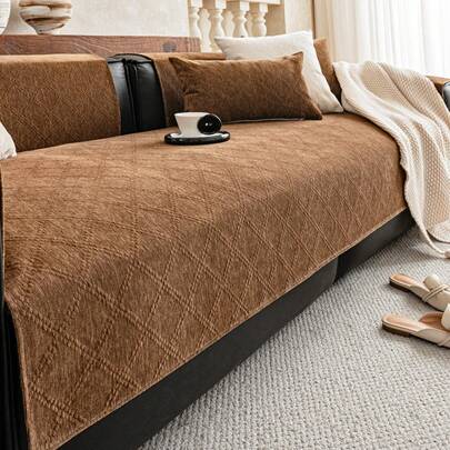 1 tấm bọc ghế sofa màu trơn, chất liệu giả vải lanh, thiết kế tối giản kiểu Ins, thân thiện với thú cưng, bền, có thể giặt, phù hợp cho phòng khách, phòng ngủ, phòng học, ngoài trời, phù hợp với ghế sofa 1/2/3/4 chỗ ngồi