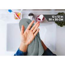 Utopia Towels 12 Pack Premium Wash Cloths Set, 12 By 12 Inches, 100% Cotton Ring Spun, Highly Absorbent And Soft Feel Essential Washcloths For Bathroom, Spa, Gym, And Face, Dark Brown - 冷灰色 - 查看 3