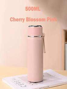 Stainless Steel Vacuum Insulated Water Bottle, Double Wall, Convenient Carrying Strap, One-Touch Open Lid, Suitable For Hot/Cold Water, Milk, Beverages, For Men, Women, Students, Outdoor, Home, Office Use - Multicolor - View 10