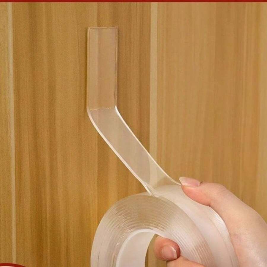Băng keo hai mặt gia dụng, khổ 50cm-1000mm/cuộn, băng keo hai mặt tự dính dùng trong nhà bếp, băng keo hai mặt nano trong suốt, chống thấm nước, có thể tái sử dụng, thích hợp cho kim loại, thủy tinh, nhà cửa, văn phòng và trang trí. - trong suốt - Xem 1