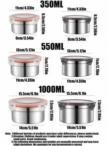 Stainless Steel Airtight Meal Prep Containers. Leak-Proof, Portable, Fridge & Freezer Friendly, Microwave Friendly. Stainless Steel Lunch Box For Long-Lasting Food Freshness, Kitchen Storage Solution - Multicolor - View 18