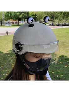 Conjunto de 2 peças [Inclui dois pontos de cola grandes] Decorações para olhos de bicicleta elétrica, acessórios divertidos para olhos de capacete, acessórios fofos para modificação de bicicletas e motocicletas, enfeites exclusivos para luzes de skate - A - Ver 6