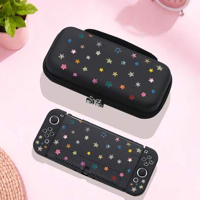适用于Switch 2 (2025)游戏机的Y2K星形图案保护壳，兼容Switch NS/Switch OLED/Switch Lite，TPU软壳，通用保护套，Switch手柄保护套，Switch游戏配件，防摔、防滑、防刮，时尚美观，是送给家人和朋友的最佳礼物