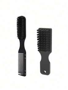 Professional Hair Cleaning Beard Brush Sets For Men Double-Side Haircut Barber Salon Styling Comb 2PCS Hairdressing Styling Tool - Multicolor - View 7