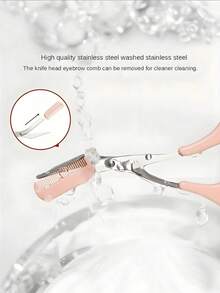 Set Gunting dan Sisir Alis Unisex, Alat Perawatan Alis, Sempurna untuk Memangkas dan Mengatur Panjang Alis, Alat Kecantikan Rumahan, Termasuk Sisir Mini dan Pinset, Pemangkasan Rambut Wajah, Gunting Rambut, Produk Perawatan Rambut - A - View 6